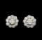 14KT White Gold 1.97 ctw Diamond Earrings