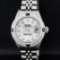 Rolex Ladies Stainless Steel Mother Of Pearl Diamond & Sapphire Datejust Wristwa