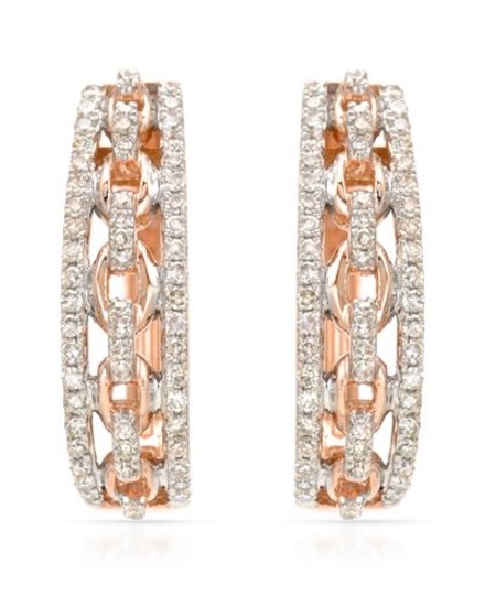 14k Rose Gold 0.32CTW Diamond Earrings, (SI1/G)