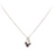 0.40 ctw Ruby and Diamond Pendant with Chain - 14KT White Gold