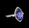 14KT White Gold 2.61 ctw Tanzanite and Diamond Ring