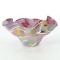 Mini Wave Bowl (Red Rainbow Twist) by Glass Eye Studio