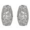 14k White Gold 0.68CTW Diamond Earrings, (SI3/G-H)