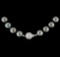 Cultured Pearl and Diamond Necklace - 14KT White Gold