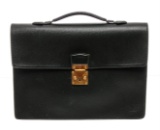 Louis Vuitton Green Taiga Leather Serviette Kourad Briefcase Bag