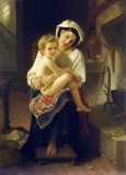 William Bouguereau - Young Mother Gazing at her Child