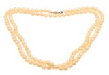 Chanel Faux Pearl Snowflake Bead Strand Necklace