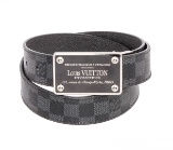 Louis Vuitton Damier Graphite Canvas Leather Inventeur Belt 85