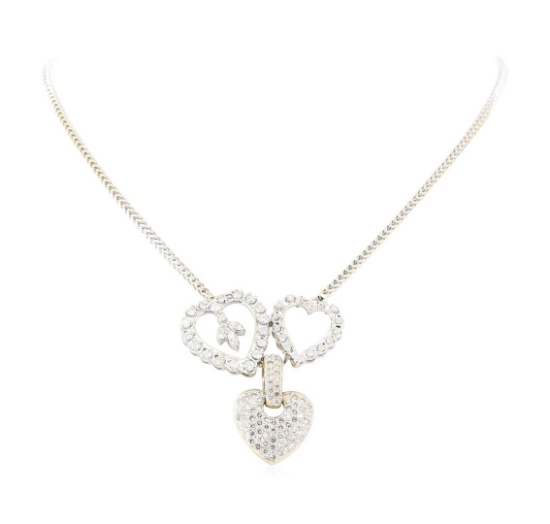 2.53 ctw Diamond Necklace - 14KT White And Yellow Gold
