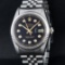 Rolex Mens Stainless Steel 36MM Black Diamond Datejust Wristwatch