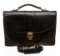 Mark Cross Black Leather Vintage Briefcase