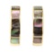 Inlaid Black Mother of Pearl J-Style Earrings - 14KT Yellow Gold
