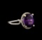 14KT White Gold 3.95 ctw Amethyst and Diamond Ring