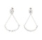 0.51 ctw Diamond Dangle Crescent Earrings - 10KT White Gold