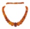 Thirty Three and a Half Inch Vintage Faceted Baltic Amber Necklace
