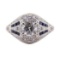 1.05 ctw Diamond and Sapphire Ring - Platinum