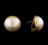 14KT Yellow Gold Pearl and Diamond Jewelry Suite