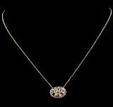 0.67 ctw Diamond Necklace - 14KT Yellow Gold