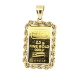 Credit Suisse Pendant - 14KT - 24KT Gold