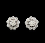 14KT White Gold 1.97 ctw Diamond Earrings