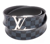 Louis Vuitton Damier Cobalt Canvas Leather Initiales 40MM Belt