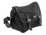 Prada Black Nylon Vela Messenger Crossbody Bag
