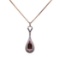 3.02 ctw Morganite and Diamond Pendant With Chain - 14KT Rose Gold