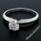 Platinum 0.60 ctw Prong Set Round Brilliant Diamond Solitaire Engagement Ring
