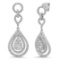 18k White Gold 1.24CTW Diamond Earrings, (SI1-SI2/G-H)