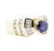 1.88 ctw Sapphire And Diamond Ring - 14KT Yellow Gold