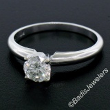 Platinum 0.60 ctw Prong Set Round Brilliant Diamond Solitaire Engagement Ring