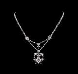 2.60 ctw Diamond Necklace - 18KT White Gold