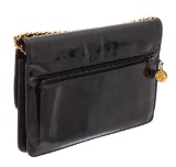 Chanel Vintage Black Patent Leather Timeless WOC Wallet On Chain Bag