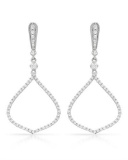 14k White Gold 0.87CTW Diamond Earrings, (SI3/G)