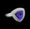 14KT White Gold 2.09 ctw Tanzanite and Diamond Ring