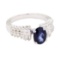 1.77 ctw Sapphire and Diamond Ring - 18KT White Gold