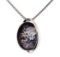 Black Mother of Pearl Cameo Pendant - 14KT White Gold