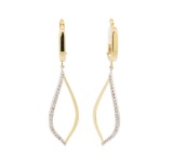 0.48 ctw Diamond Earrings - 14KT Yellow Gold