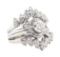 1.55 ctw Diamond Ring And Ring Guard - 14KT White Gold