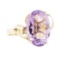 10.00 ctw Amethyst Ring - 14KT Yellow Gold