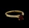 14KT Yellow Gold 0.85 ctw Rubellite and Diamond Ring