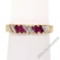 Vintage 18kt Yellow Gold 0.75 ctw Baguette Diamond and Ruby Band Ring