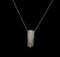 14KT White Gold 0.82 ctw Diamond Pendant With Chain