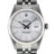 Rolex Mens Stainless Steel 36MM Slate Grey Index Datejust Wristwatch