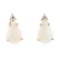 1.24 ctw Pear Cut Opal and Diamond Earrings - 14KT Yellow Gold