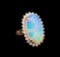 6.91 ctw Opal and Diamond Ring