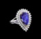 14KT Two-Tone Gold 4.13 ctw Tanzanite and Diamond Ring