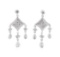 0.25 ctw Diamond Dangle Earrings - 14KT White Gold