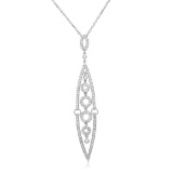 18k White Gold 1.15CTW Diamond Pendant, (SI1 /G-H)