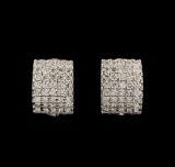 14KT White Gold 2.34 ctw Diamond Earrings